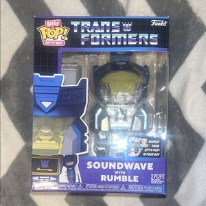 New Unopened Funko Pop Transformers Soundwave with Rumble Figure Blue and Silver